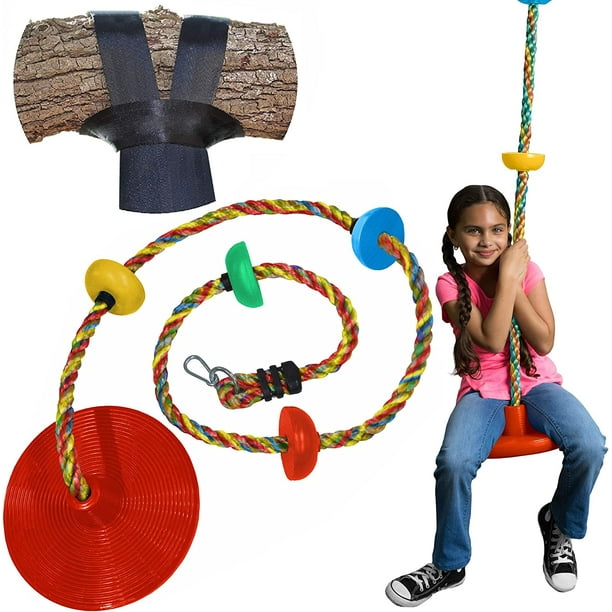 Safety Swing Ropes Disc Climbing Rope Gym Kingdom Play Set for Kids Adults